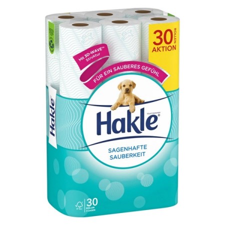 Hakle Sagenhafte Sauberkeit Toilettenpapier Kleinrollen 30 Rollen