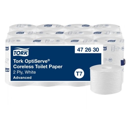 Papier toilette recyclé Tork Advanced OptiServe Midi - Système T7 24 Rouleaux