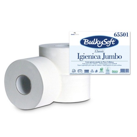 Papier toilette Bulkysoft Classic Mini Jumbo 12 rouleaux