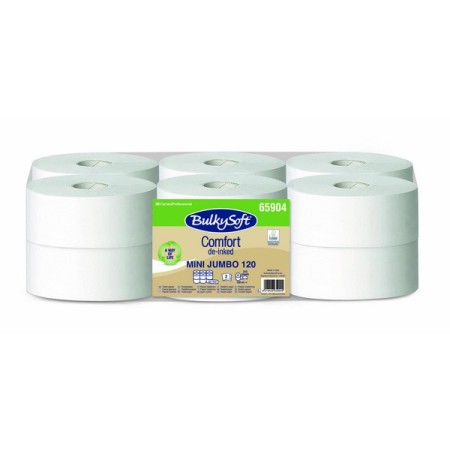 Papier toilette recyclé Bulkysoft Confort Mini Jumbo 12 rouleaux