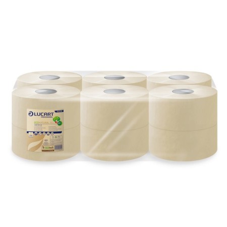 Lucart EcoNatural 180 Papier toilette Mini Jumbo 12 rouleaux
