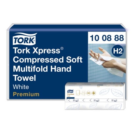 Serviette comprimée premium Tork - Système H2 2040 feuilles (12 x 170)