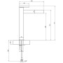 Robinet de lavabo surélevé monocommande Villeroy & Boch Dawn sans bonde