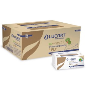 Asciugamani in carta Lucart EcoNatural Z3 confezionati in carta - Zero Plastic 3564 fogli (18 x 198)