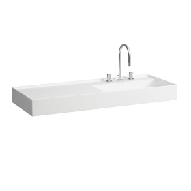 Vasque LAUFEN Kartell 120 x 46 cm, avec étagère à gauche, avec 1 trou de robinet