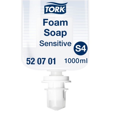 Savon Mousse Sensible Premium Tork - Système S4 6 Bouteilles