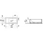 LAUFEN Kartell Eckbadewanne 170 x 86 cm mit L-Schürze links - Detailansicht