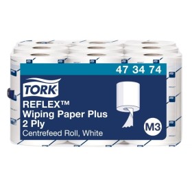 Tork Reflex starke Mehrzweck-Papierwischtücher Mini – M3 System 9 Rollen