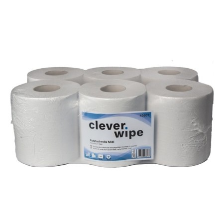 Asciugamani di carta Midi Clever Wipe 6 rotoli