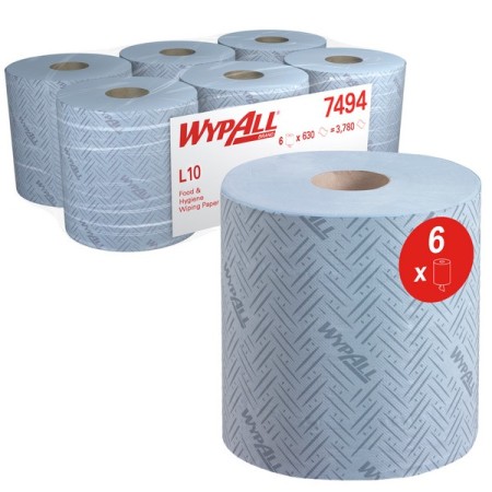 Asciugamani di carta Kimberly-Clark Midi Wypall Roll Controll & Reach Plus – L10 6 Rotoli