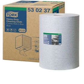Chiffons de nettoyage extra forts Tork Premium 530 - Rouleau combiné dans une boîte