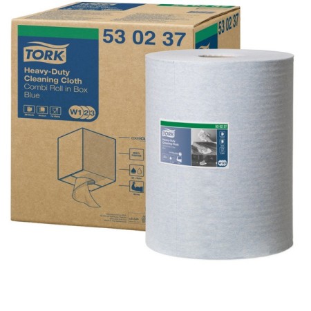 Chiffons de nettoyage extra forts Tork Premium 530 - Rouleau combiné dans une boîte