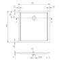 Villeroy & Boch Taro quadratische Duschwanne 90 x 90 x 2,5 cm - Produktansicht