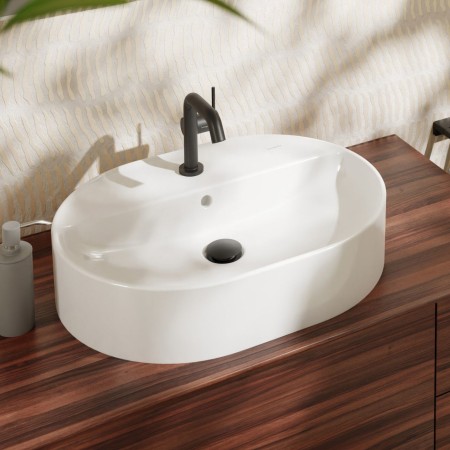hansgrohe Xuniva U Aufsatzwaschtisch 60 x 45 cm, mit 1 Hahnloch und Überlauf