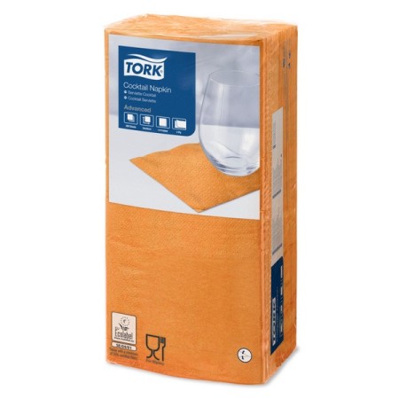 Serviettes de cocktail Tork Advanced 2400 pièces (12 x 200)