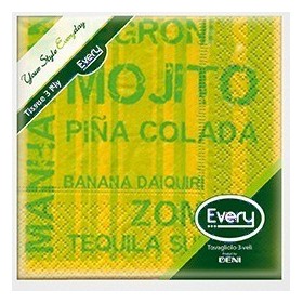 Serviettes en ouate "Mojito" Deni Every 320 pièces (16 x 20)