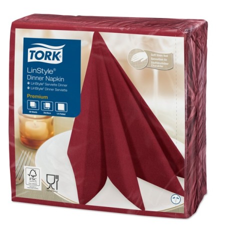 Serviettes Premium Tork LinStyle 600 pièces (12 x 50)