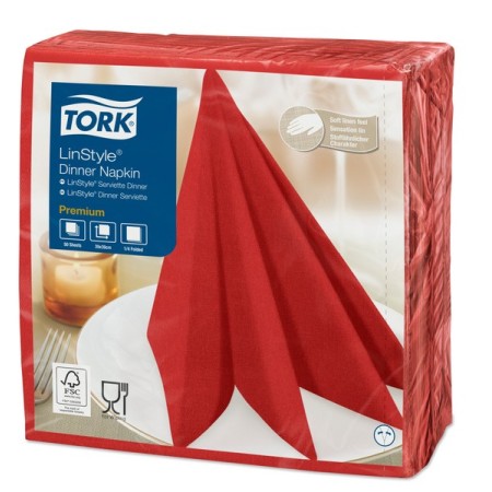 Serviettes Premium Tork LinStyle 600 pièces (12 x 50)