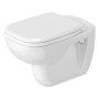 Duravit D-Code WC suspendu à chasse d'eau encastrée - vue détaillée