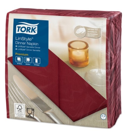 Serviettes Premium Tork LinStyle 600 pièces (12 x 50)