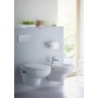 Duravit D-Code WC suspendu à chasse d'eau encastrée - vue détaillée