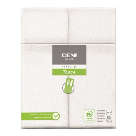 Tovaglioli con tasca per posate Deni meet 1200 pezzi (24 x 50)