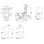 Réservoir de chasse Villeroy & Boch Avento pour combinaison de cuvette suspendue sans bride