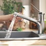 hansgrohe Zesis M33 Einhebel-Küchenarmatur 150 mit Ausziehbrause, 2 Strahlarten, Schlauchbox (sBox) - technische Ansicht