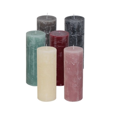 Gies Candele rustiche a forma di tronco 6 pezzi