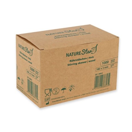 NatureStar Bâtonnets de remuage en bois 1000 pièces