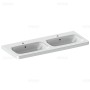 Double vasque Duravit DuraStyle 130 cm avec meuble, 1 trou de robinet par bassin