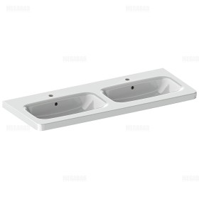 Duravit DuraStyle Möbel-Doppelwaschtisch 130 cm, mit 1 Hahnloch je Becken