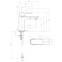 Robinet de lavabo monocommande Villeroy & Boch O.novo sans bonde - vue détaillée