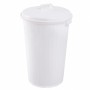 Webstar Poubelle en plastique avec couvercle, blanc Ø 37 cm 1 pièce
