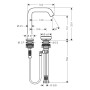 Robinet de lavabo hansgrohe Tecturis S 2 trous 150 CoolStart avec bonde - photo produit