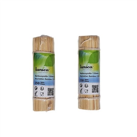 Spiedini di bambù Lunica 3000 pezzi (12 x 250)