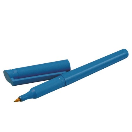 Hygostar Folienmarker 14 cm detektierbar blau,wasserfest Rote Schrift -20 bis + 60 Grad 10 Stück