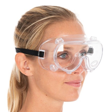 Hygostar Voll Schutzbrille, belüftet, geeignet für Brillenträger 1 Stück