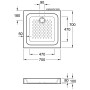 Villeroy & Boch O.novo Duschwanne 70 x 70 cm - Detailansicht