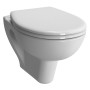 VitrA S20 Wand-WC VitrA Flush 2.0, ohne Spülrand mit WC-Sitz Slim Wrap - Detailansicht