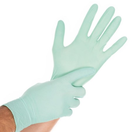 Guanti monouso HYGOSTAR SAFE Light in nitrile verde 100 pezzi