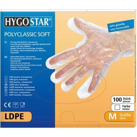 Guanti monouso HYGOSTAR Polyclassic Soft 100 pezzi