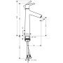 Mitigeur de lavabo monocommande hansgrohe Talis S 190 avec bonde à tirette - vue détaillée