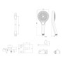 Villeroy & Boch Taro Duschgarnitur mit Brausehalter, Handbrause und Wannenarmatur - Produktansicht