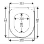 Villeroy & Boch Vicare WC-Sitz - technische Ansicht