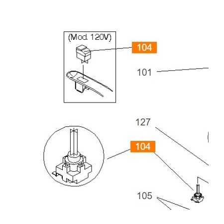 Interruttore di pressione TASKI 1 pezzo