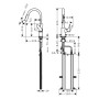 hansgrohe Focus M41 Einhebel-Küchenarmatur 240 Eco, Ausziehbrause, 2jet, sBox - Detailansicht