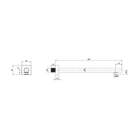 Villeroy & Boch Universal Showers Regenbrausearm eckig
