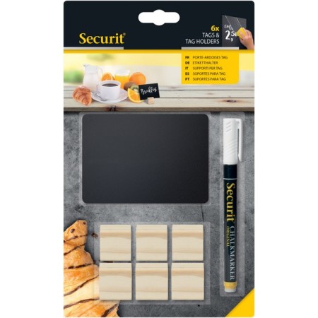 Securit Kreidetafel-Set mit Halter 6 Stück