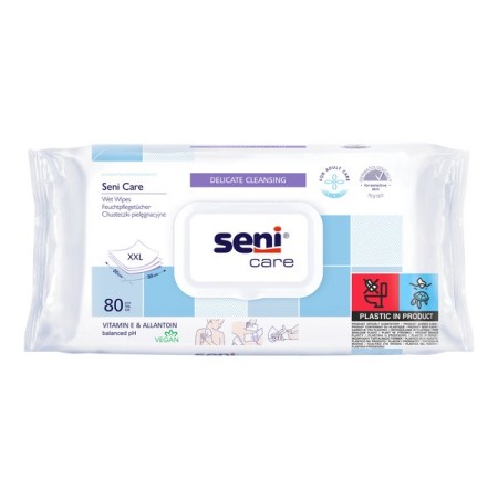 Seni Care Feuchtpflegetücher mit Klappe 640 Stück (8 x 80)